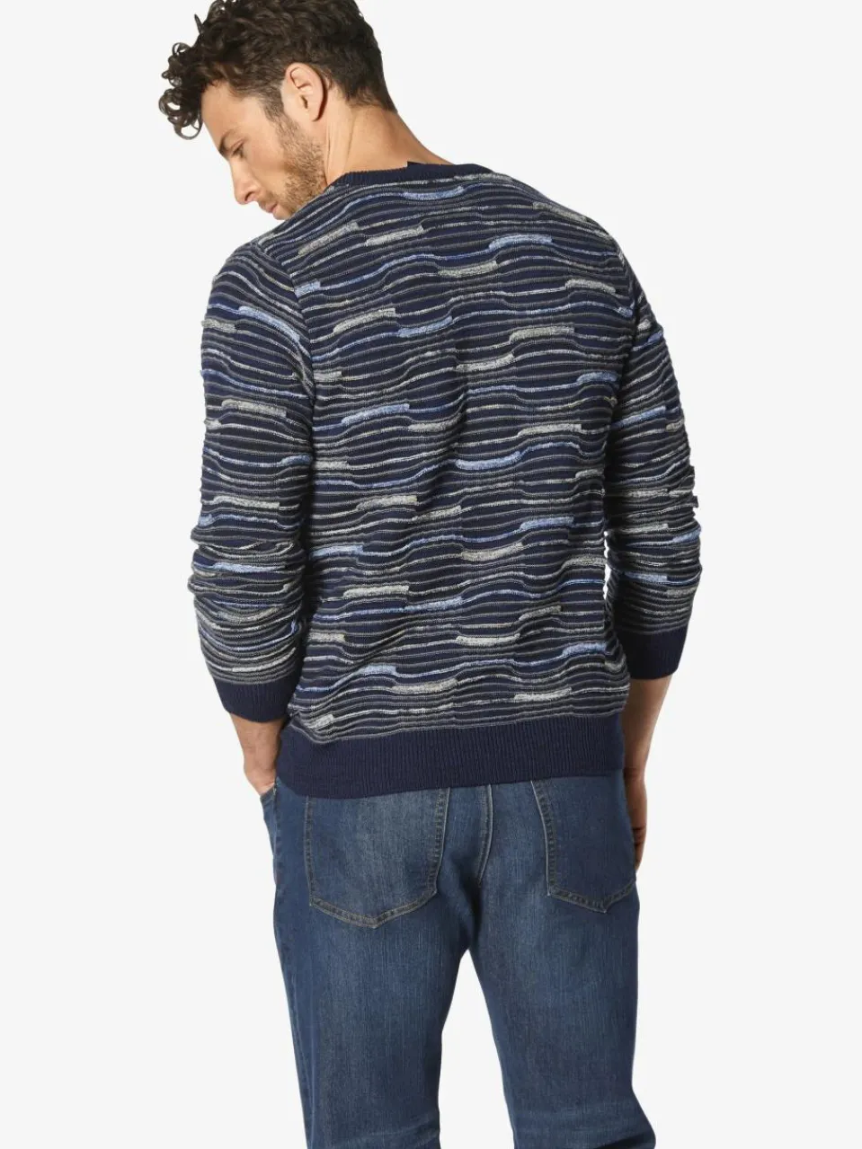 BABISTA Pullover & Strickjacken<Herren Pullover - LIVIBELTI blau bedruckt