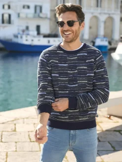 BABISTA Pullover & Strickjacken<Herren Pullover - LIVIBELTI blau bedruckt