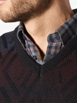 BABISTA Pullover & Strickjacken<Herren Pullover - ROMODETTI bordeaux bedruckt