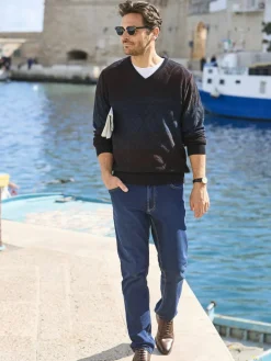 BABISTA Pullover & Strickjacken<Herren Pullover - ROMODETTI bordeaux bedruckt