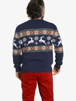 Jan Vanderstorm Pullover & Strickjacken<Herren Pullover - TORE blau bedruckt