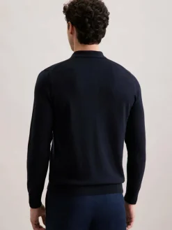 Seidensticker Pullover & Strickjacken|Poloshirts<Herren Pullover - Uni blau uni