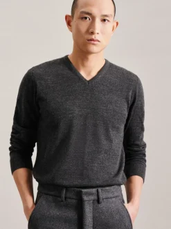 Seidensticker Pullover & Strickjacken<Herren Pullover - Uni melange uni