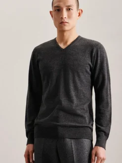 Seidensticker Pullover & Strickjacken<Herren Pullover - Uni melange uni