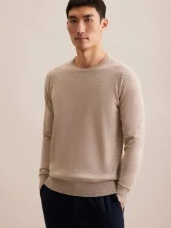 Seidensticker Pullover & Strickjacken<Herren Pullover - Uni beige uni