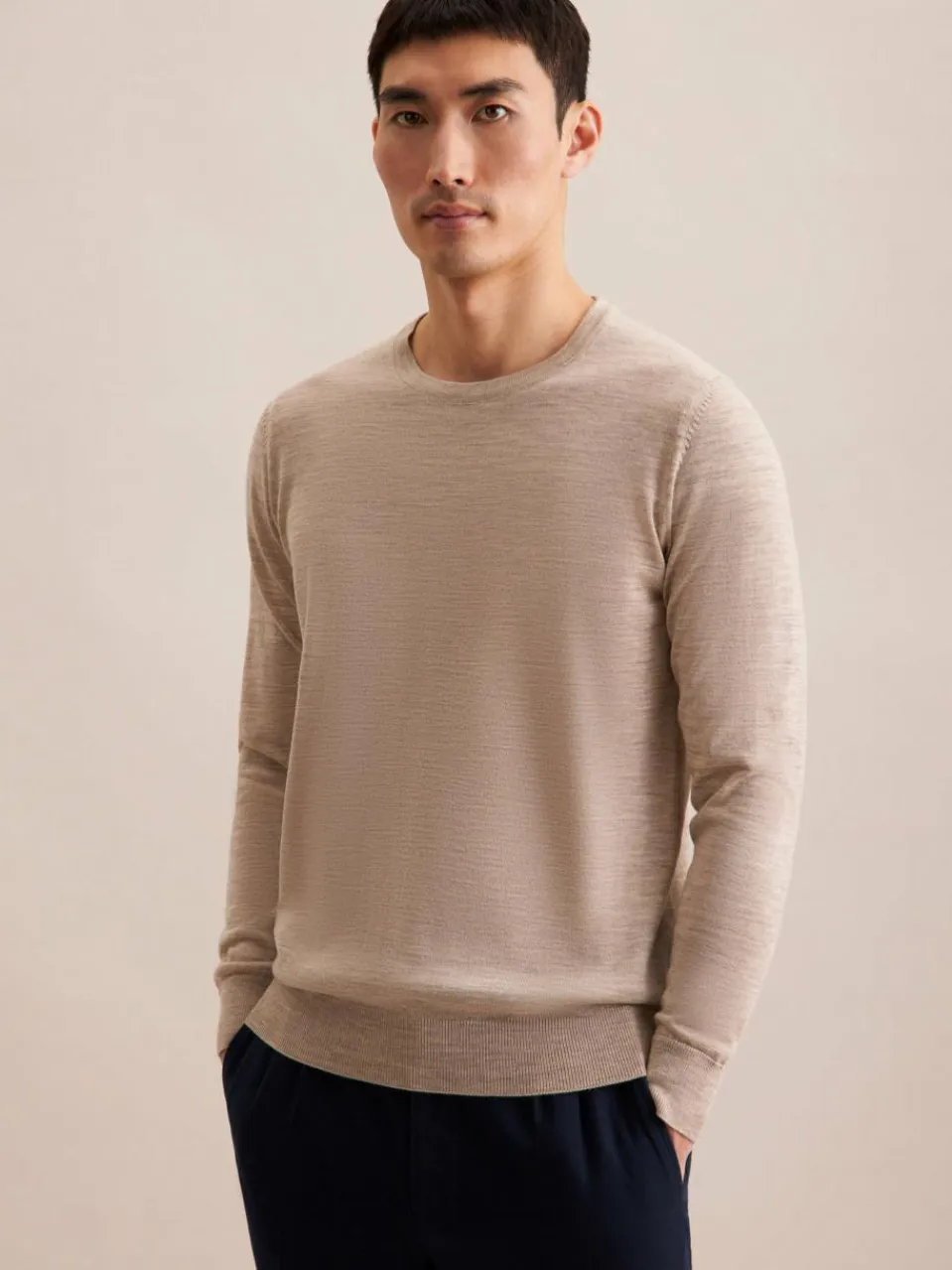 Seidensticker Pullover & Strickjacken<Herren Pullover - Uni beige uni