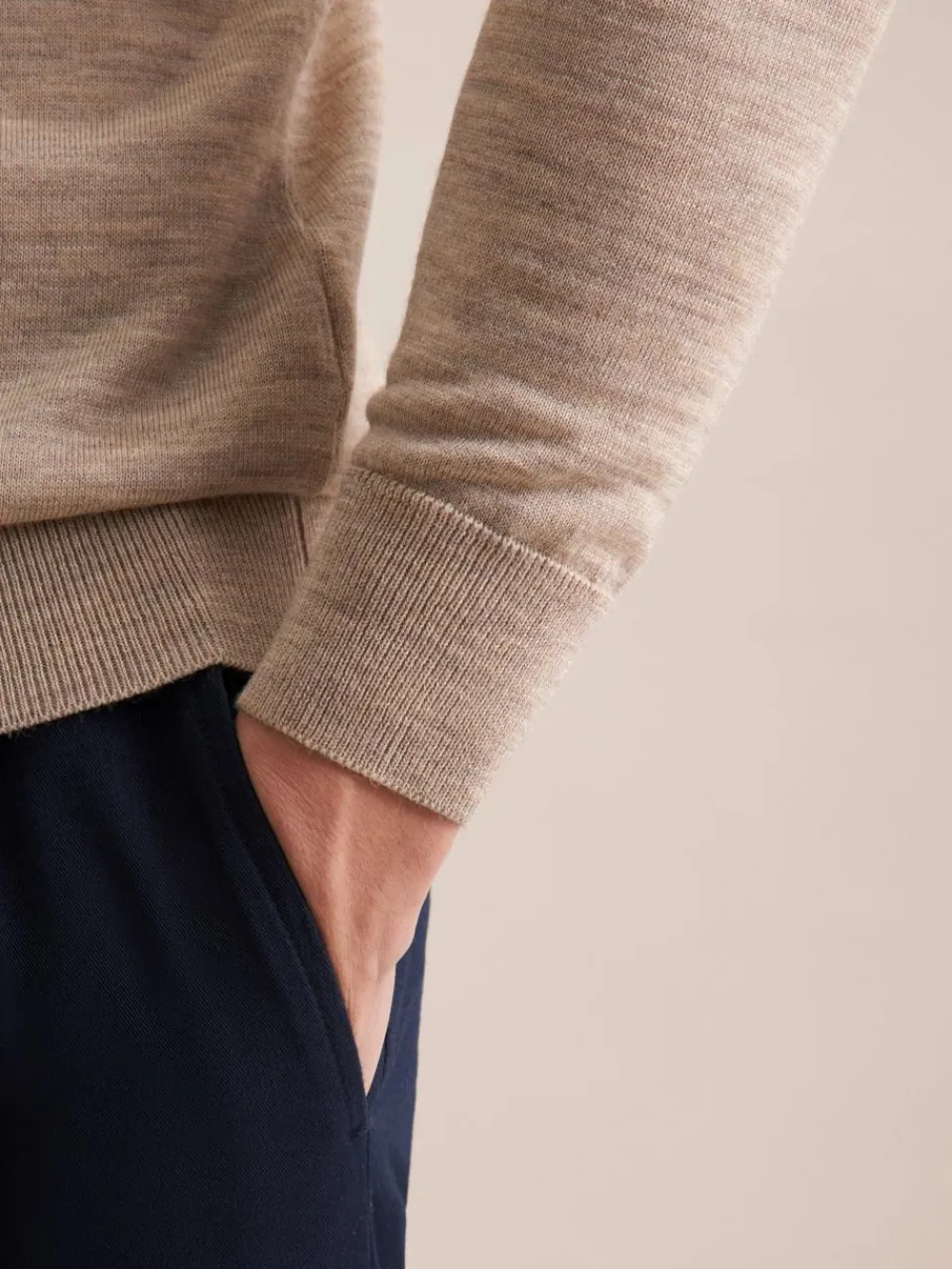 Seidensticker Pullover & Strickjacken<Herren Pullover - Uni beige uni