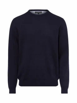 Finshley & Harding Pullover & Strickjacken<Herren Pullover mit Cashmere-Anteil marine uni