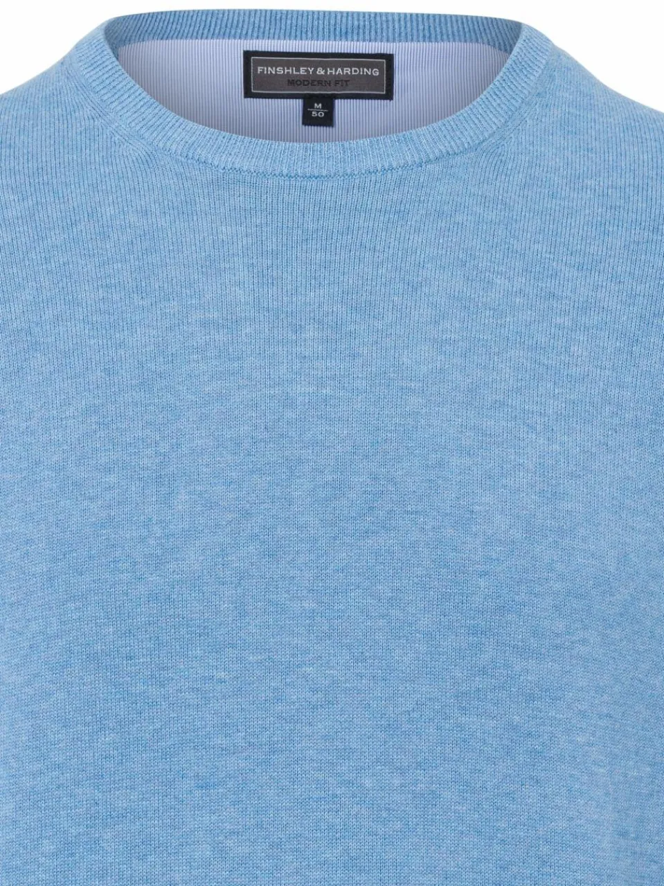 Finshley & Harding Pullover & Strickjacken<Herren Pullover mit Cashmere-Anteil hellblau uni