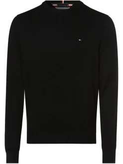 Tommy Hilfiger Pullover & Strickjacken<Herren Pullover mit Cashmere-Anteil schwarz uni