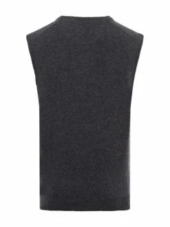 Nils Sundström Pullover & Strickjacken<Herren Pullunder grau meliert