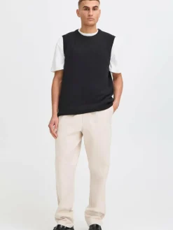 Solid Pullover & Strickjacken<Herren Pullunder - SDRICK schwarz uni