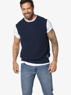 Jan Vanderstorm Pullover & Strickjacken<Herren Pullunder - URVA blau uni