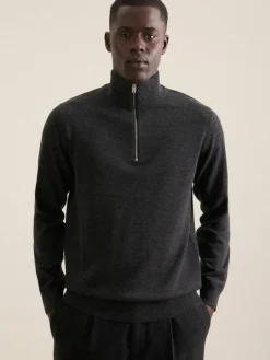 Seidensticker Pullover & Strickjacken<Herren Quarter Zip - Uni melange uni