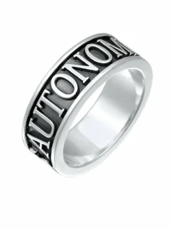 KUZZOI Schmuck<Herren Ring silber uni