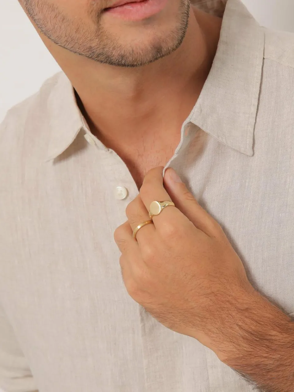 KUZZOI Schmuck<Herren Ring gold uni