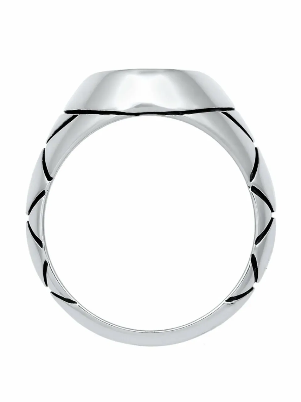 KUZZOI Schmuck<Herren Ring silber uni