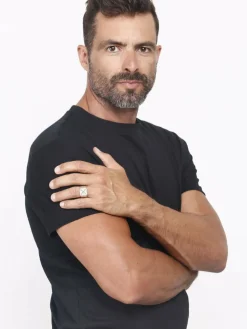 KUZZOI Schmuck<Herren Ring silber uni