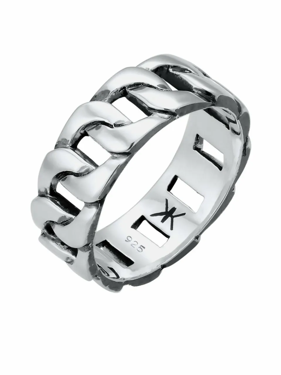 KUZZOI Schmuck<Herren Ring silber uni