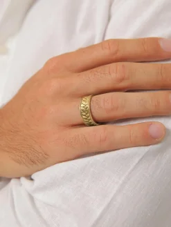 KUZZOI Schmuck<Herren Ring gold uni