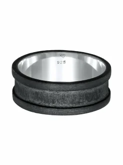 KUZZOI Schmuck<Herren Ring schwarz uni