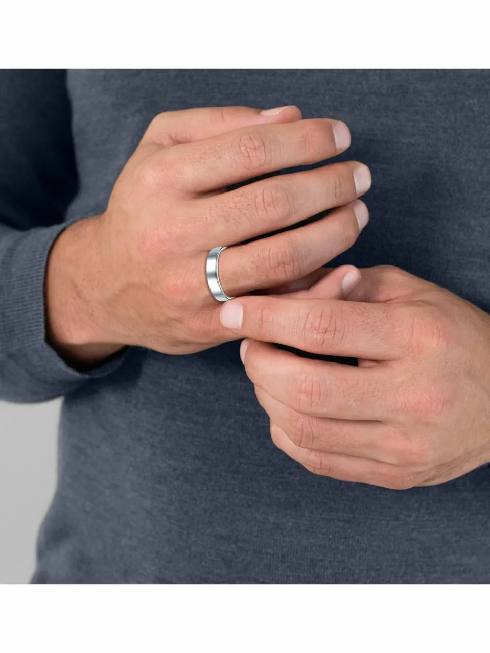 Trilani Schmuck<Herren Ring silber uni