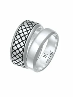 KUZZOI Schmuck<Herren Ring schwarz uni