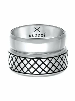 KUZZOI Schmuck<Herren Ring schwarz uni