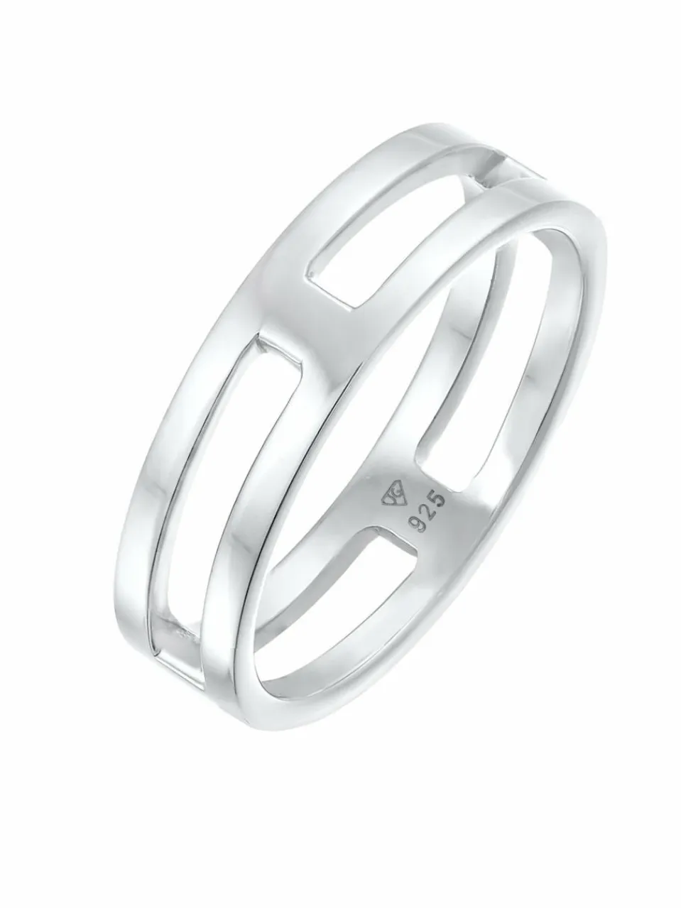 KUZZOI Schmuck<Herren Ring silber uni