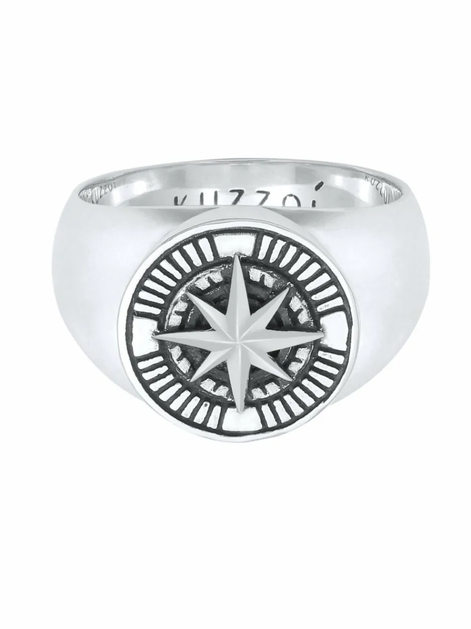 KUZZOI Schmuck<Herren Ring silber uni