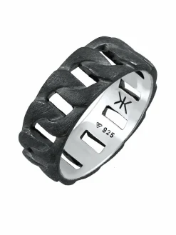 KUZZOI Schmuck<Herren Ring schwarz uni