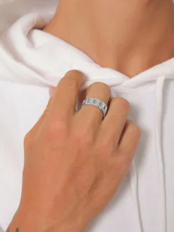 KUZZOI Schmuck<Herren Ring silber uni