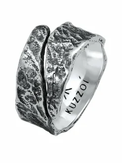 KUZZOI Schmuck<Herren Ring schwarz uni
