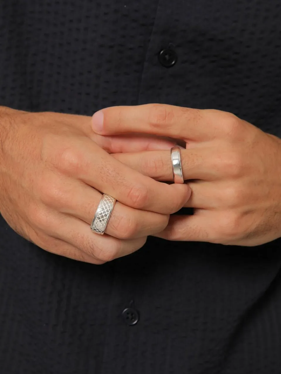 KUZZOI Schmuck<Herren Ring silber uni