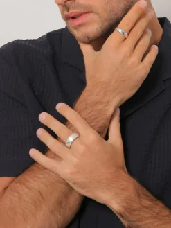 KUZZOI Schmuck<Herren Ring silber uni