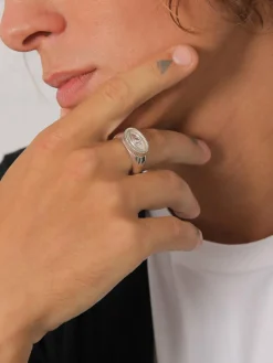 KUZZOI Schmuck<Herren Ring silber uni