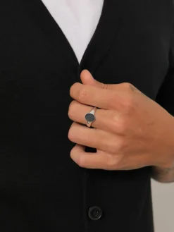 KUZZOI Schmuck<Herren Ring schwarz uni