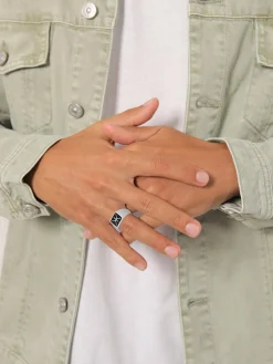 KUZZOI Schmuck<Herren Ring silber uni