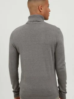 Solid Pullover & Strickjacken<Herren Rollkragenpullover - SDKnit grau uni