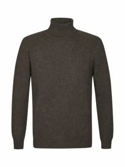 Profuomo Pullover & Strickjacken<Herren Rollkragenpullover braun uni