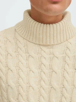 Solid Pullover & Strickjacken<Herren Rollkragenpullover - SDRINO beige meliert