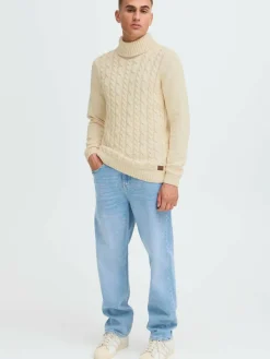 Solid Pullover & Strickjacken<Herren Rollkragenpullover - SDRINO beige meliert