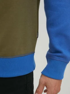 BLEND Sweatshirts & Sweatjacken<Herren Rundhalspullover blau gemustert