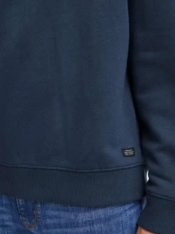 BLEND Sweatshirts & Sweatjacken<Herren Rundhalspullover blau uni