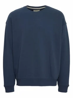 BLEND Sweatshirts & Sweatjacken<Herren Rundhalspullover blau uni