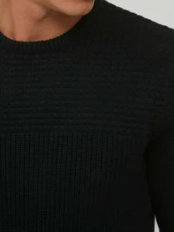 BLEND Pullover & Strickjacken<Herren Rundhalspullover - BHTafari schwarz gemustert