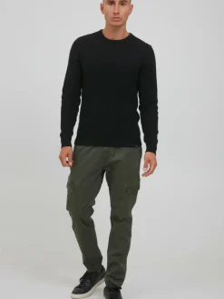 BLEND Pullover & Strickjacken<Herren Rundhalspullover - BHTafari schwarz gemustert