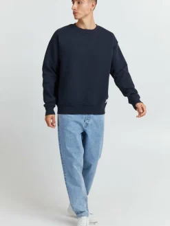 Solid Sweatshirts & Sweatjacken<Herren Rundhalspullover - SDLenz blau uni