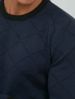 BLEND Pullover & Strickjacken<Herren Rundhalspullover - BHNison blau kariert