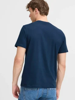 BLEND Shirts<Herren Rundhalsshirt - BHEbal 2 PACK blau uni